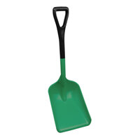 Remco 10" Wide Green / Black Polypropylene Medium Blade Safety Shovel with Short Handle 6898SS