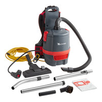 NaceCare Solutions RSV 150H 911322 6 Qt. Corded Backpack Vacuum with HEPA Filtration and ASTB2 Combination Floor Toolkit - 110/120V