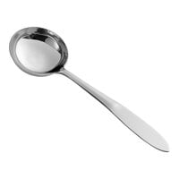 Choice 1 oz. One-Piece Stainless Steel Solid Serving Ladle / Portion Spoon