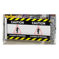 ZonePro Customizable Portable Safety Banner with Blue Accent PMB2002-BLU-1S-12