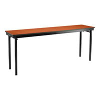 National Public Seating Max Seating Wild Cherry Plywood Folding Table with T-Mold Edge