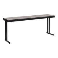 National Public Seating Max Seating Gray Nebula Plywood Folding Table with T-Mold Edge and Cantilever Legs