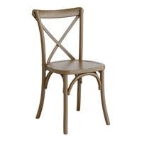 Lancaster Table & Seating Vineyard Series Espresso Outdoor Cross Back Chair
