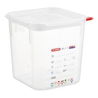 Araven 4.2 Qt. Translucent Square Polypropylene Food Storage Container with Airtight Lid
