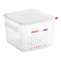 Araven 12.7 Qt. Translucent Square Polypropylene Food Storage Container with Airtight Lid