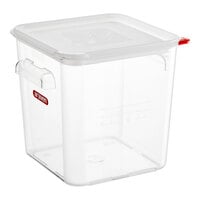 Araven 8.5 Qt. Clear Square Polycarbonate Food Storage Container with Airtight Lid