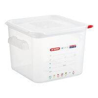 Araven 2.1 Qt. Clear Square Polycarbonate Food Storage Container