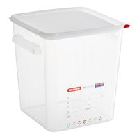 Araven 19 Qt. Translucent Square Polypropylene Food Storage Container with Airtight Lid