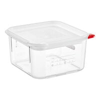 Araven 2.1 Qt. Clear Square Polycarbonate Food Storage Container with Airtight  Lid