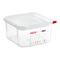 Araven 2.1 Qt. Translucent Square Polypropylene Food Storage Container with Airtight Lid