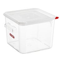 Araven 6.3 Qt. Clear Square Polycarbonate Food Storage Container with Airtight Lid