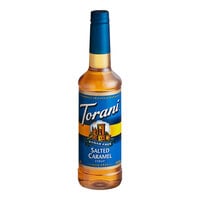 Torani Sugar-Free Salted Caramel Flavoring Syrup 750 mL Plastic Bottle
