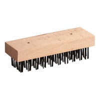 Choice 7 3/4" Flat Wire Carbon Steel Bristle Grill / Charbroiler Brush Head for 407CSGB24