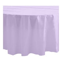 Table Mate 84" Lavender Round Plastic Table Cover - 24/Case