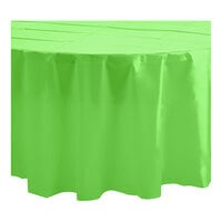 Table Mate 84" Lime Green Round Plastic Table Cover - 24/Case