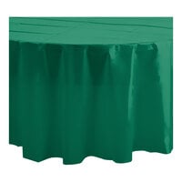 Table Mate 84" Hunter Green Round Plastic Table Cover - 24/Case