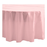 Table Mate 84" Pink Round Plastic Table Cover - 24/Case