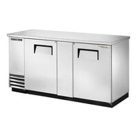 True TBB-3-S-HC 69 1/8" Solid Door Steel Back Bar Refrigerator with LED Lighting