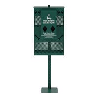 Flash Furniture Kessler YAN-G5S065425-GG Green Compact Pet Waste Station with Rectangular Lidded Trash Can