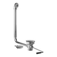 Regency Twist Handle Waste Valve with Overflow and ScrapLock - 3 1/2" Sink Opening