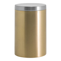Front of the House Tokyo 2 1/2" Matte Brass Stainless Steel Storage Jar with Brushed Silver Lid RJR029GOS23 - 12/Pack