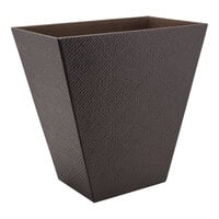 room360 Java RWA028BRL21 12.75 Qt. Brown Faux Pandan Slender Flare Wastebasket - 4/Pack