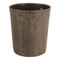 Front of the House Metroweave RWA032COV21 6.75 Qt. Vinyl Mesh Copper Tapered Cylinder Wastebasket - 4/Pack