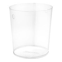 room360 RWL012CLT27 7.25 Qt. Clear PVC Tapered Cylinder Wastebasket Liner - 96/Pack