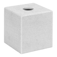 room360 Miami 5 1/4" x 5 1/4" Cement Gray Square Tissue Box Cover RTB005GYR11 - 4/Pack