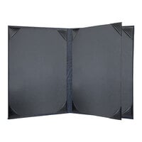 H. Risch, Inc. HAR-4V Harley 8 1/2" x 11" Customizable Navy 4 View Menu Cover
