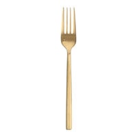 Fortessa Arezzo Brushed Gold 8 1/4" 18/10 Stainless Steel Extra Heavy Weight Table Fork - 12/Case