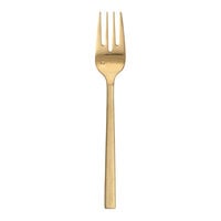 Fortessa Arezzo Brushed Gold 7" 18/10 Stainless Steel Extra Heavy Weight Salad / Dessert Fork - 12/Case
