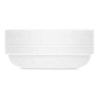 Bauscher by BauscherHepp Dialog 12.9 oz. Bright White Embossed Stackable Round Porcelain Soup Bowl - 36/Case