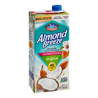 Almond Breeze Unsweetened Almond and Coconut Milk Blend 32 fl. oz. - 12/Case