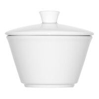 Bauscher by BauscherHepp Maitre 8.5 oz. Bright White Porcelain Sugar Bowl with Lid - 36/Case
