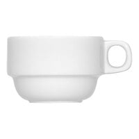 Bauscher by BauscherHepp Modulus 7.1 oz. Bright White Stackable Porcelain Cup with Handle - 36/Case