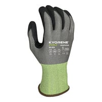 Armor Guys Kyorene Pro Gray 18 Gauge Level A3 Graphene Gloves with Black HCT Microfoam Nitrile Palm Coating and Yellow Cuff - Pair