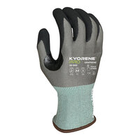 Armor Guys Kyorene Pro 00-840-M Gray 18 Gauge A4 Graphene Gloves with Black HCT Microfoam Nitrile Palm Coating and Blue Cuff - Medium