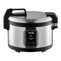 Avantco RCSB40 40 Cup (20 Cup Raw) Electric Rice Cooker / Warmer with Hinged Lid - 120V, 1300W