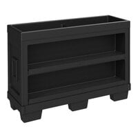 Borray Manufacturer Inc. 48 1/4" x 16" x 36 1/4" Black Plastic End Cap with 2 Shelves