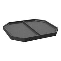 Borray Manufacturer Inc. 48" x 39" x 2" Black Plastic 2-Compartment Bin Top