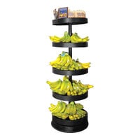 Borray Manufacturer Inc. 18" x 63" Black Vertical Plastic Banana Display