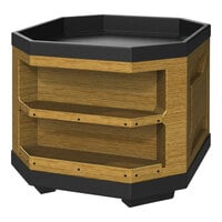 Borray Manufacturer Inc. 36 5/16" x 40 5/16" x 32 1/4" Bamboo Plastic Orchard Bin with 2 Shelves
