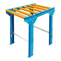 Lavex 24" x 3' Gravity Conveyor with Legs, 1 1/2" Polyurethane-Coated Rollers, and 4 1/2" Centers