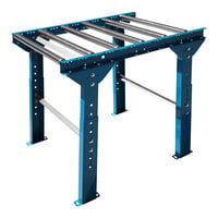 Lavex 24" x 3' Gravity Conveyor with Legs, 1 1/2" Galvanized Steel Rollers, and 4 1/2" Centers