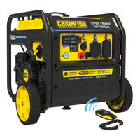 Champion Power Equipment 224 CC Gasoline-Powered Open Frame Inverter Portable Generator with Electric / Recoil / Remote Start and CO Shield 201185 - 4,250 / 3,500W, 120V