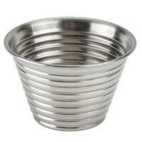 American Metalcraft RSC4 4 oz. Stainless Steel Round Ribbed Sauce Cup