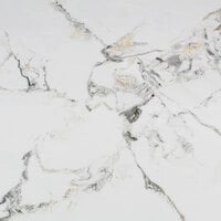 Art Marble Furniture P600 24" x 30" White Calacatta Sintered Stone Tabletop