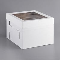 Enjay B-FB16 16" x 16" x 12" Flexbox White Adjustable Cake / Bakery Box - 5/Pack
