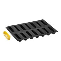 Pavoni Pavoflex 14 Compartment Comfy Silicone Baking Mold PX4351S - 5 1/16" x 1 3/16" x 1 1/8" Cavities